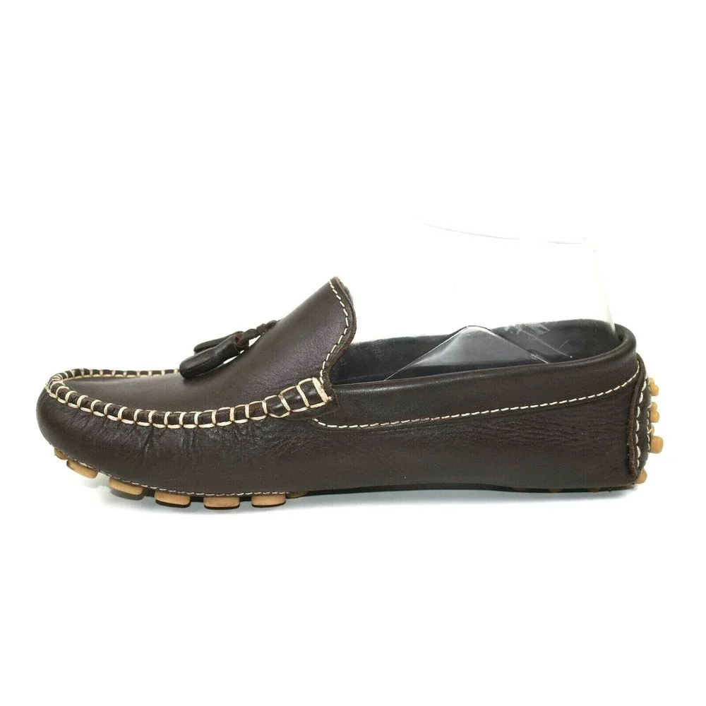 Papo‎ d'Anjo Womens Brown Leather Driving Loafers Moc Toe Shoes Size 6 US, 36 EU
